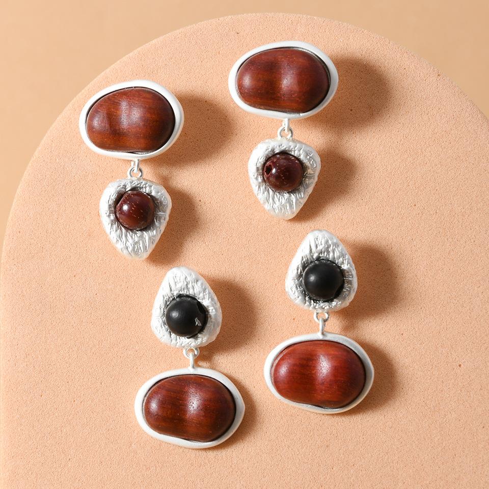 Асимметричные бриллиантовые серьги чёрный