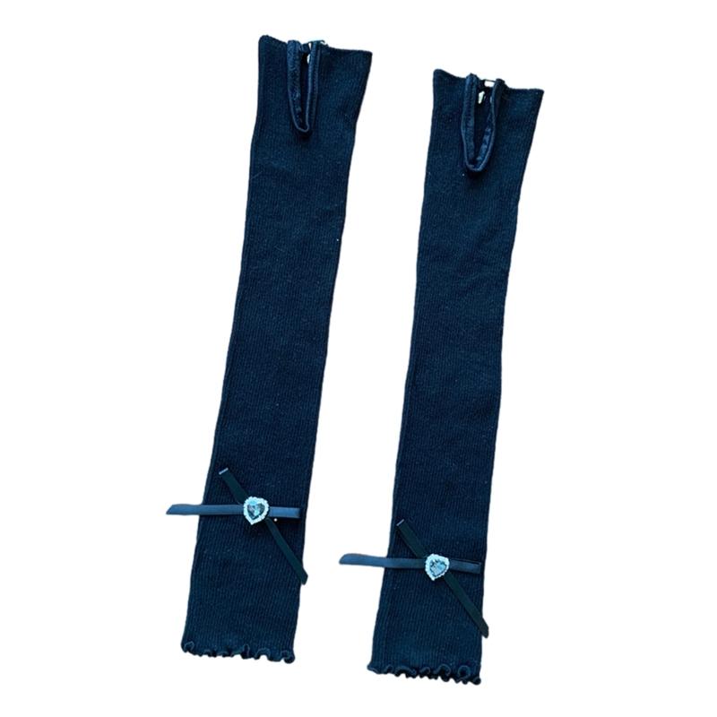 Женские винтажные рукава балеткор рукава для рук кружевные бриллиантовые вязаные перчатки блестящие бриллиантовые перчатки кружево чёрный